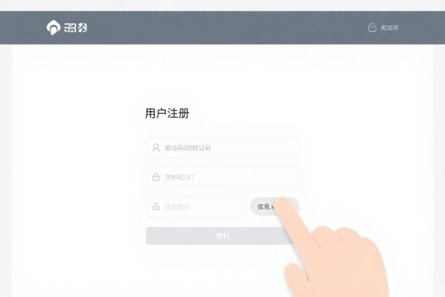 注册页面填写信息示意图